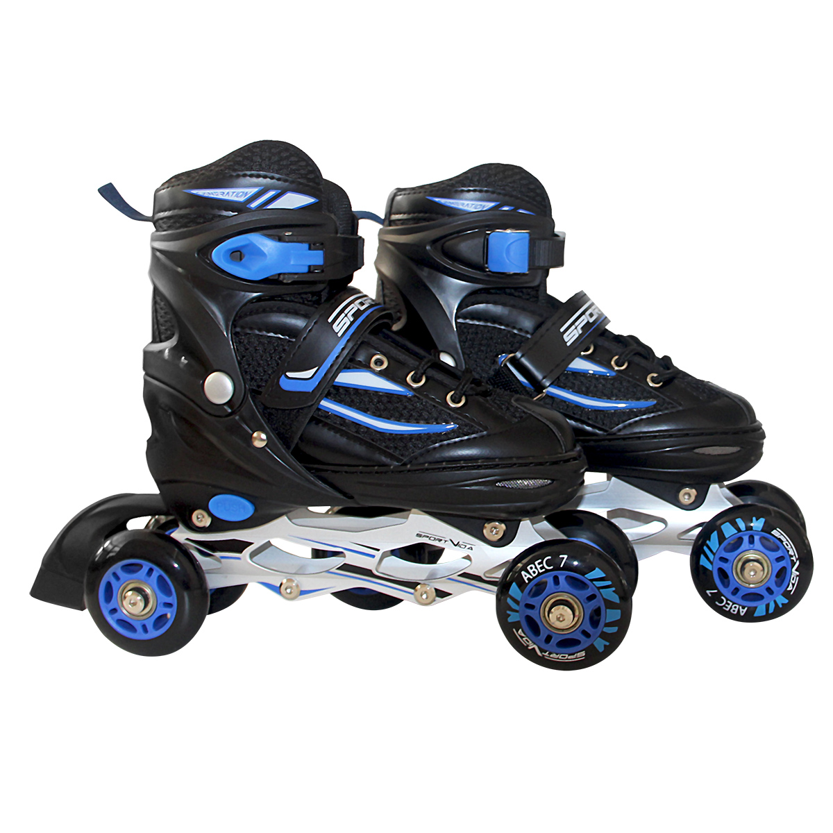 Роликовые коньки SportVida 4в1 SV-LG0029 р. 35-38 Black/Blue - фото 4