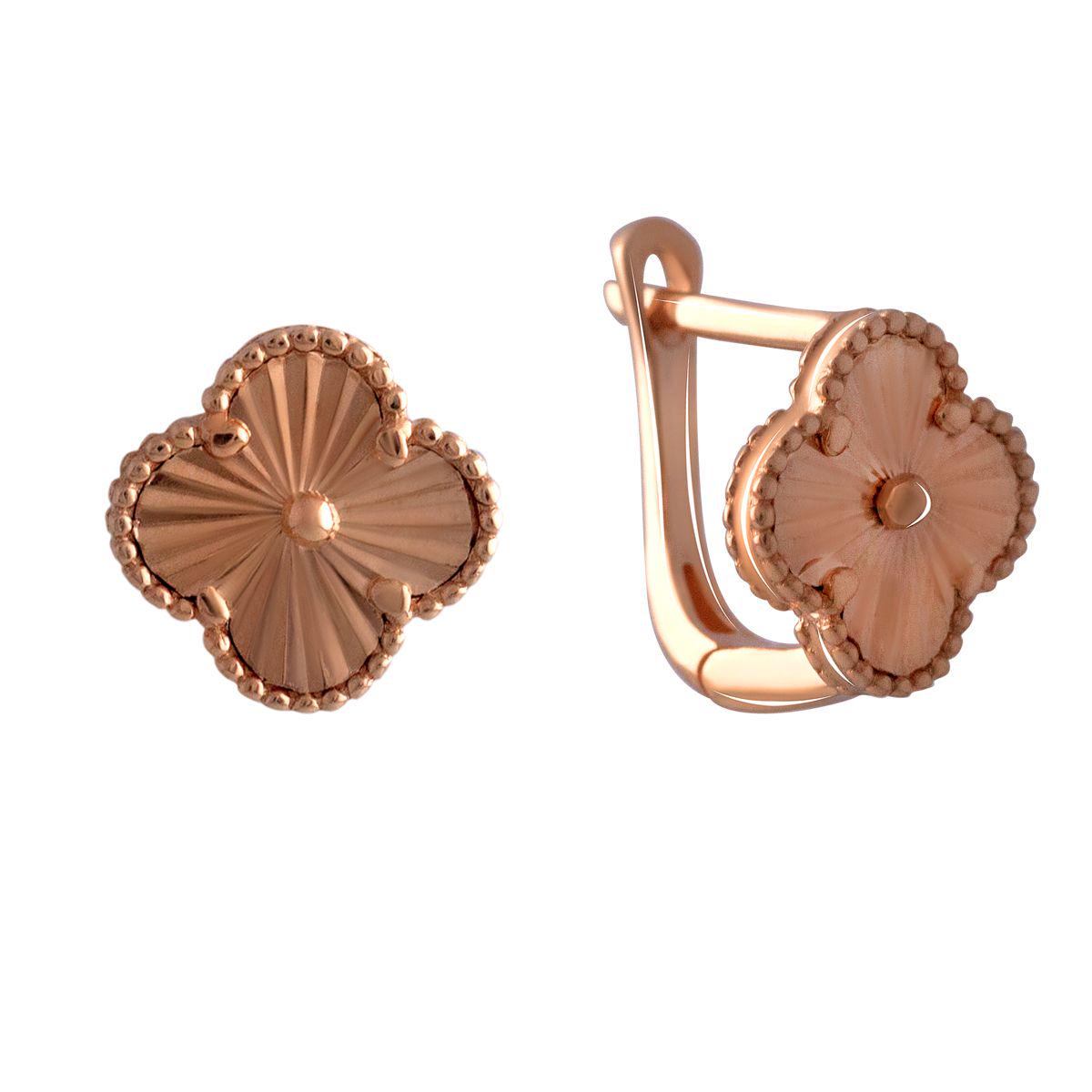 Золотые серьги без камней 3,33 г (75353)