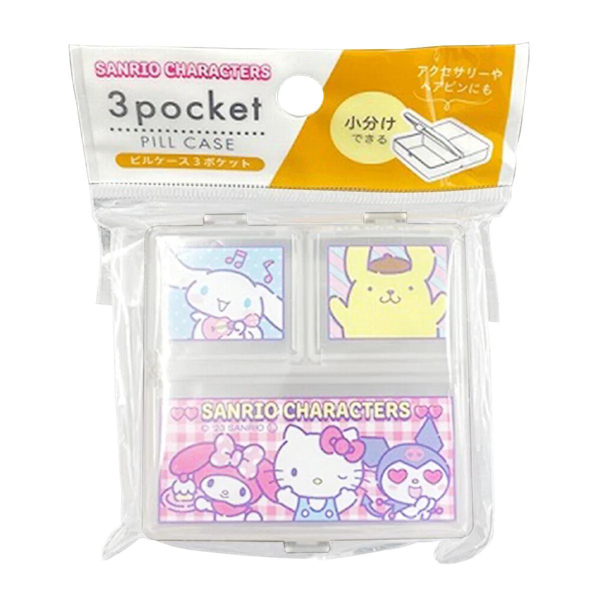 Дитячий органайзер для пігулок Daiso Sanrio Pill Case на 3 комірки 1 шт.