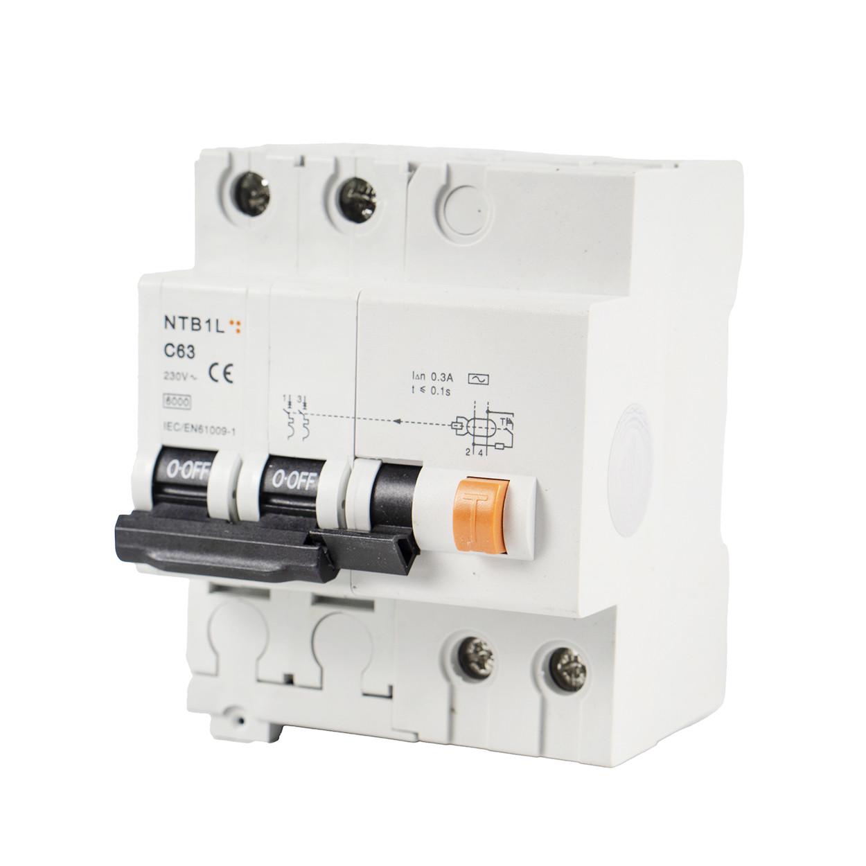 Дифференциальный автоматический выключатель TESLA NTB1L C63 (49) - фото 4 Дифференциальный автоматический выключатель TESLA NTB1L C63 (49) - фото 4