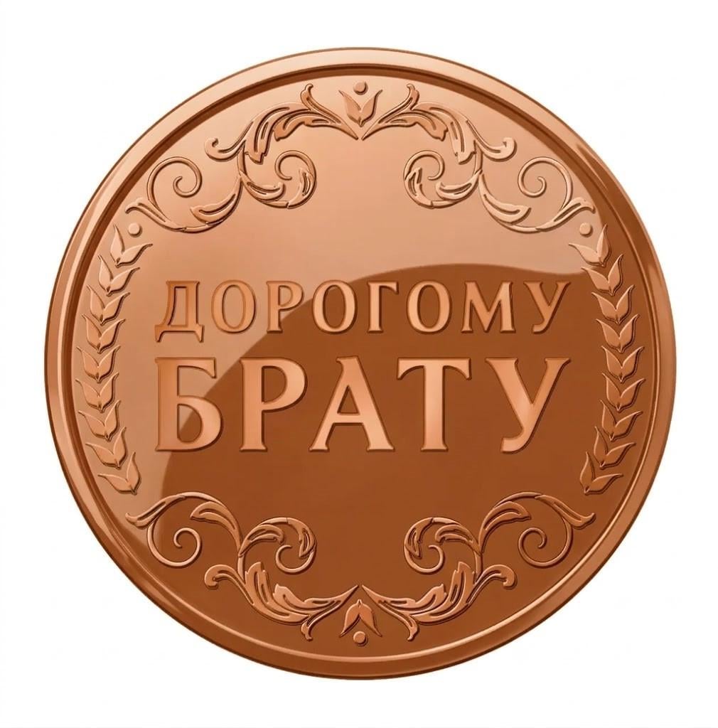 Пам'ятна монетка "Дорогому Брату" мідь