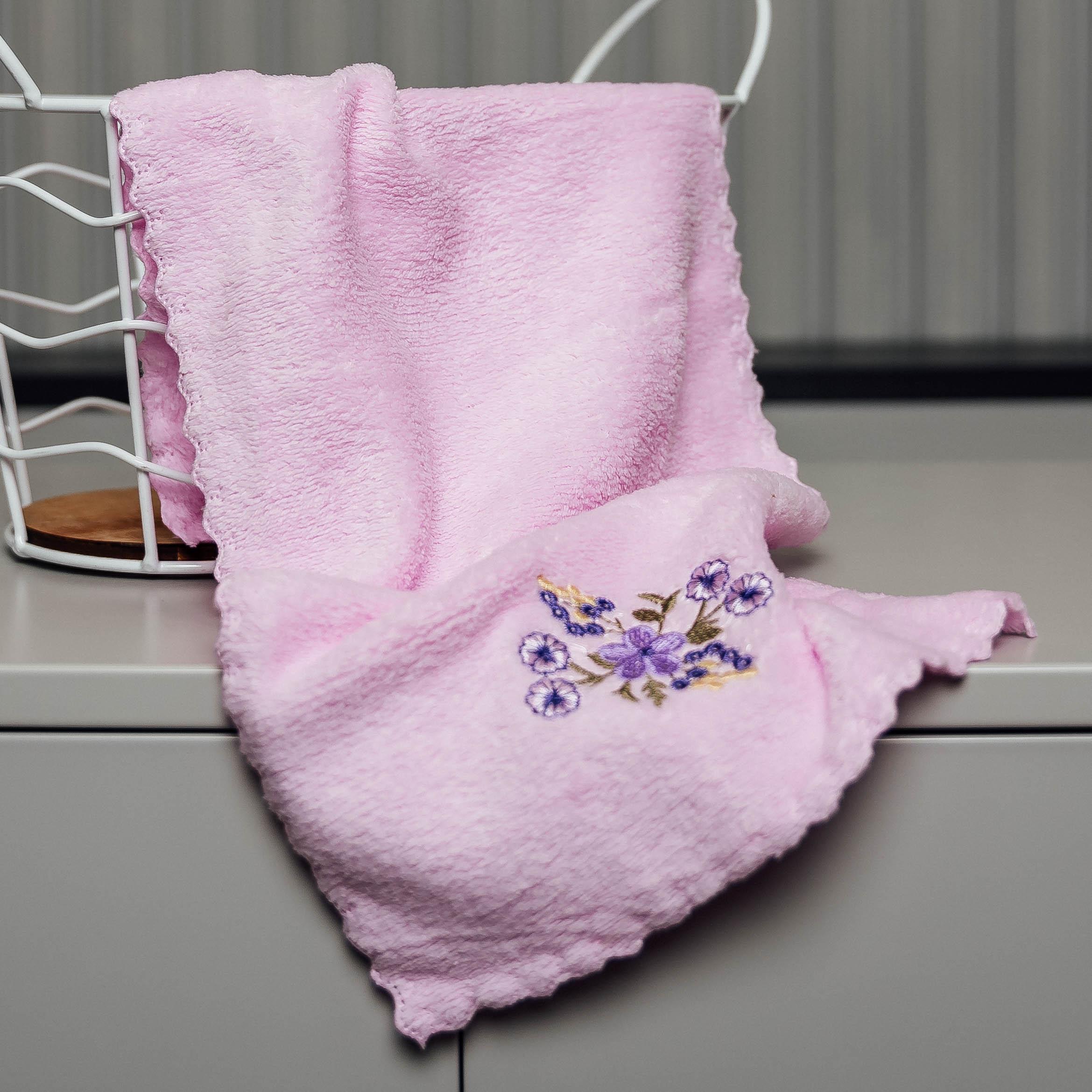 Полотенце для рук ФибраКомфорт Однотонный цветок фибра 25х50 см Светлая лаванда (88107)