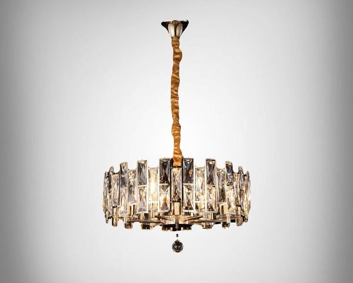 Люстра подвесная Valeso хрустальная на шесть ламп Е14 IP20 40W Золотистый (V-9024/6 FG)