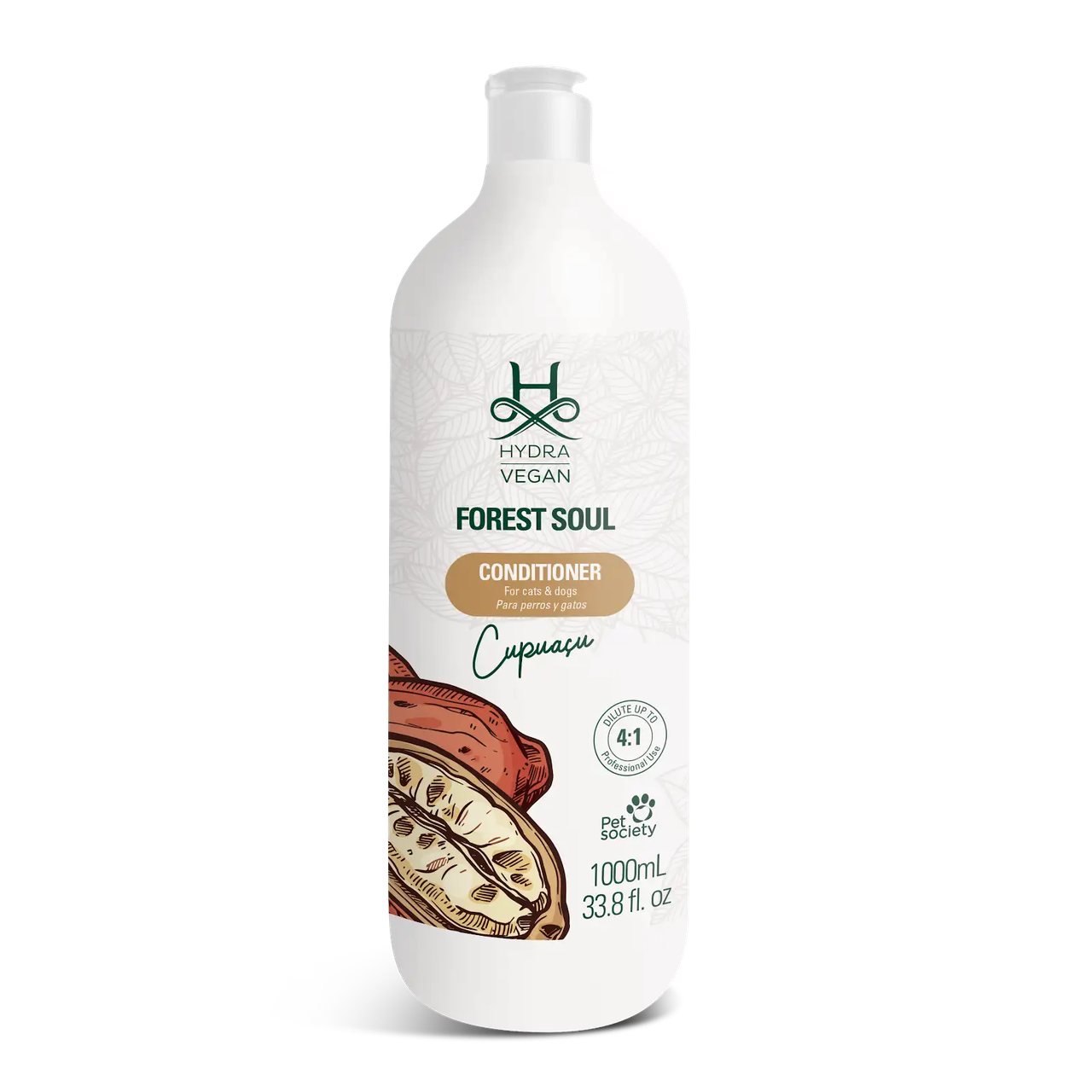 Кондиционер для собак и кошек Hydra Vegan Forest Soul Conditioner для частого использования с мягким действием и ароматом Купуаса 1 л (HV28307)