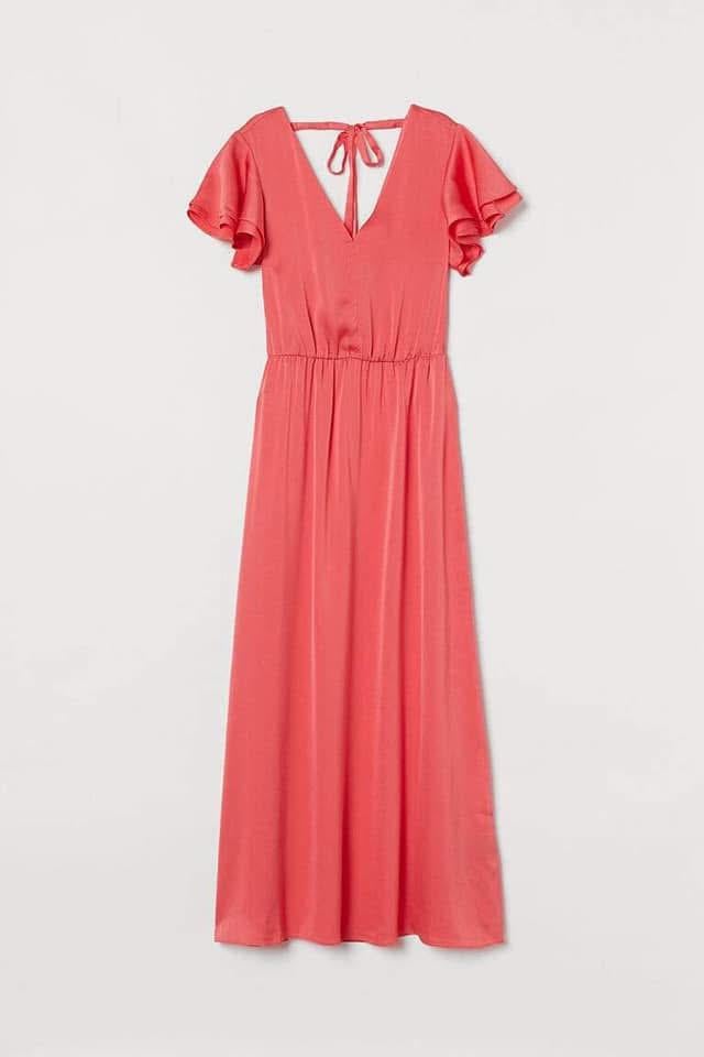 Платье атласное р. 32 Коралловый (8915322wer)