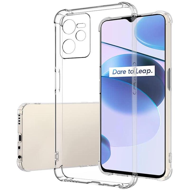 Протиударний TPU чохол GETMAN Ease logo посилені кути Full Camera для Realme C35 Прозорий (Безбарвний)