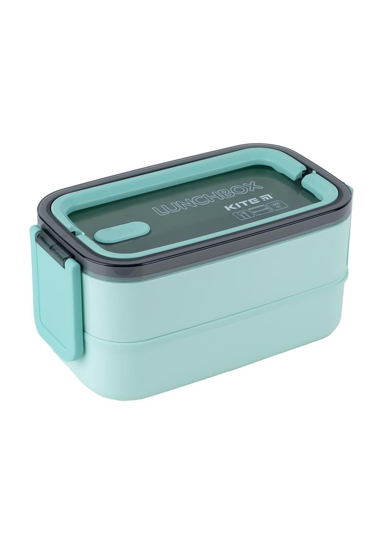 Ланчбокс KITE двойной с наполнением 1400 мл Зеленый (K23-183-2)