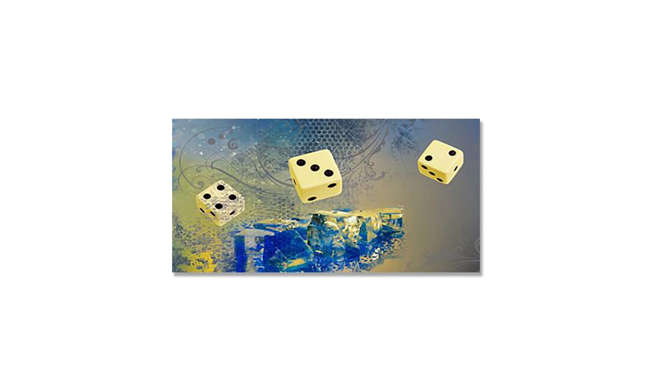 Наклейка виниловая на стол Zatarga Игральные Кости 600х1200 мм (1283915304)