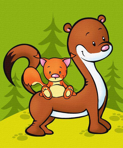 Картина по номерам Идейка Лесные друзья 25x30 см (Id-7179/2)