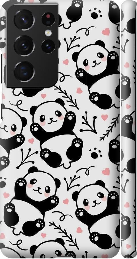 Чехол на Samsung Galaxy S21 Ultra (5G) Панды (4318m-2116-42517)