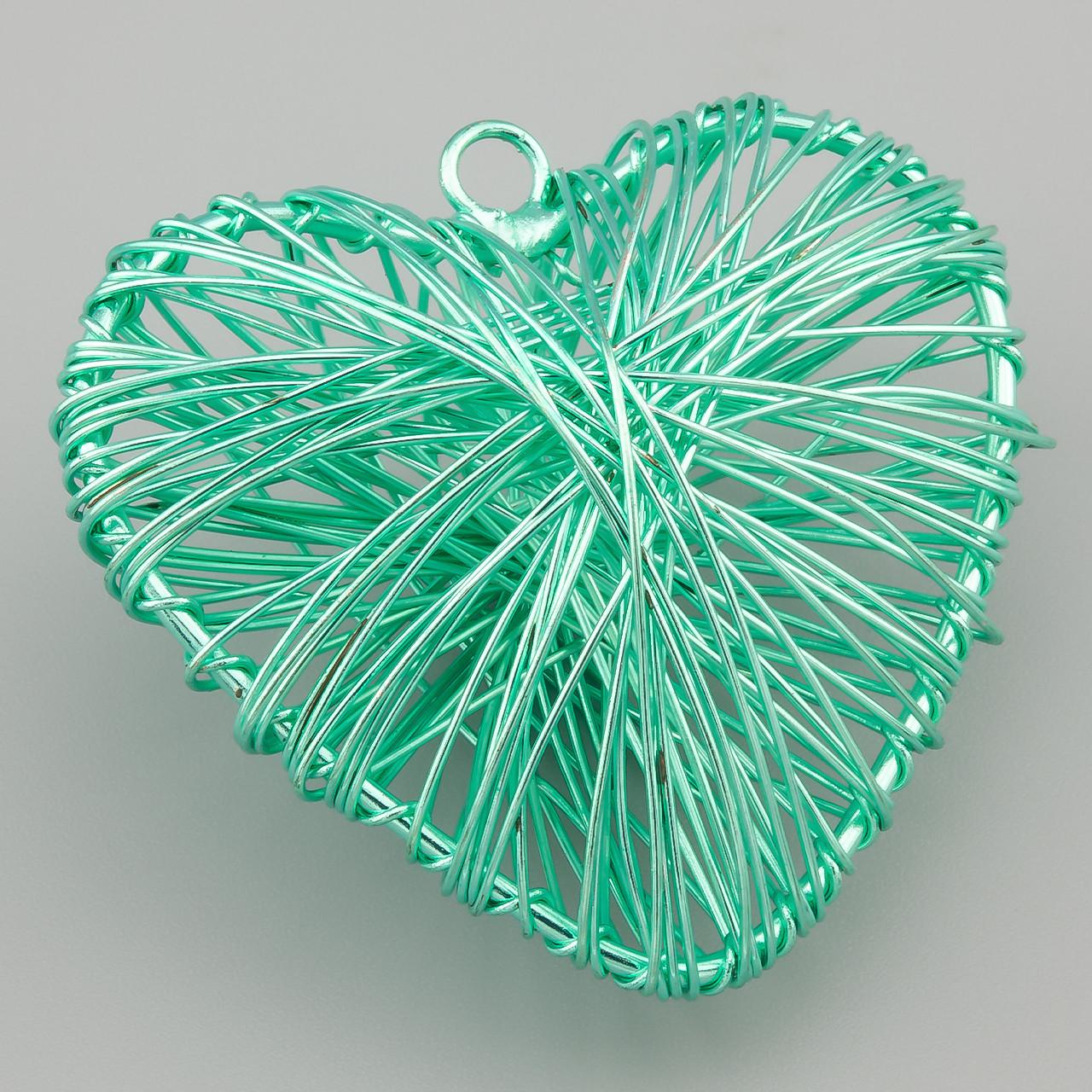 Сердце декоративное металлическое 53х49х26 мм Светло-зеленый (ОМ5326ф01) Сердце декоративное металлическое 53х49х26 мм Светло-зеленый (ОМ5326ф01)