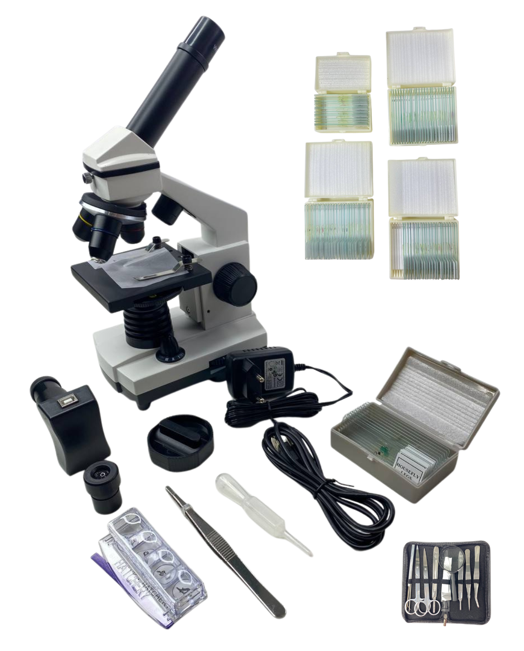 Микроскоп и комплект микропрепаратов Биология ULabs (pcb-ulabs-3)