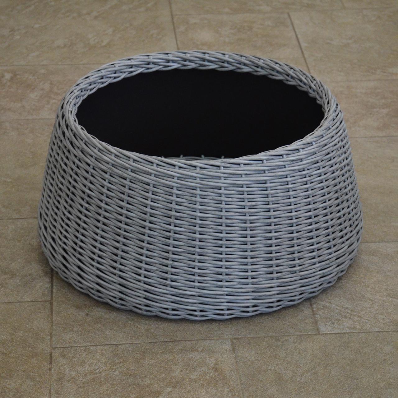 Подставка-юбка под елку плетеная из искусственного ротанга/ручной работы L Серый (23296111) - фото 6