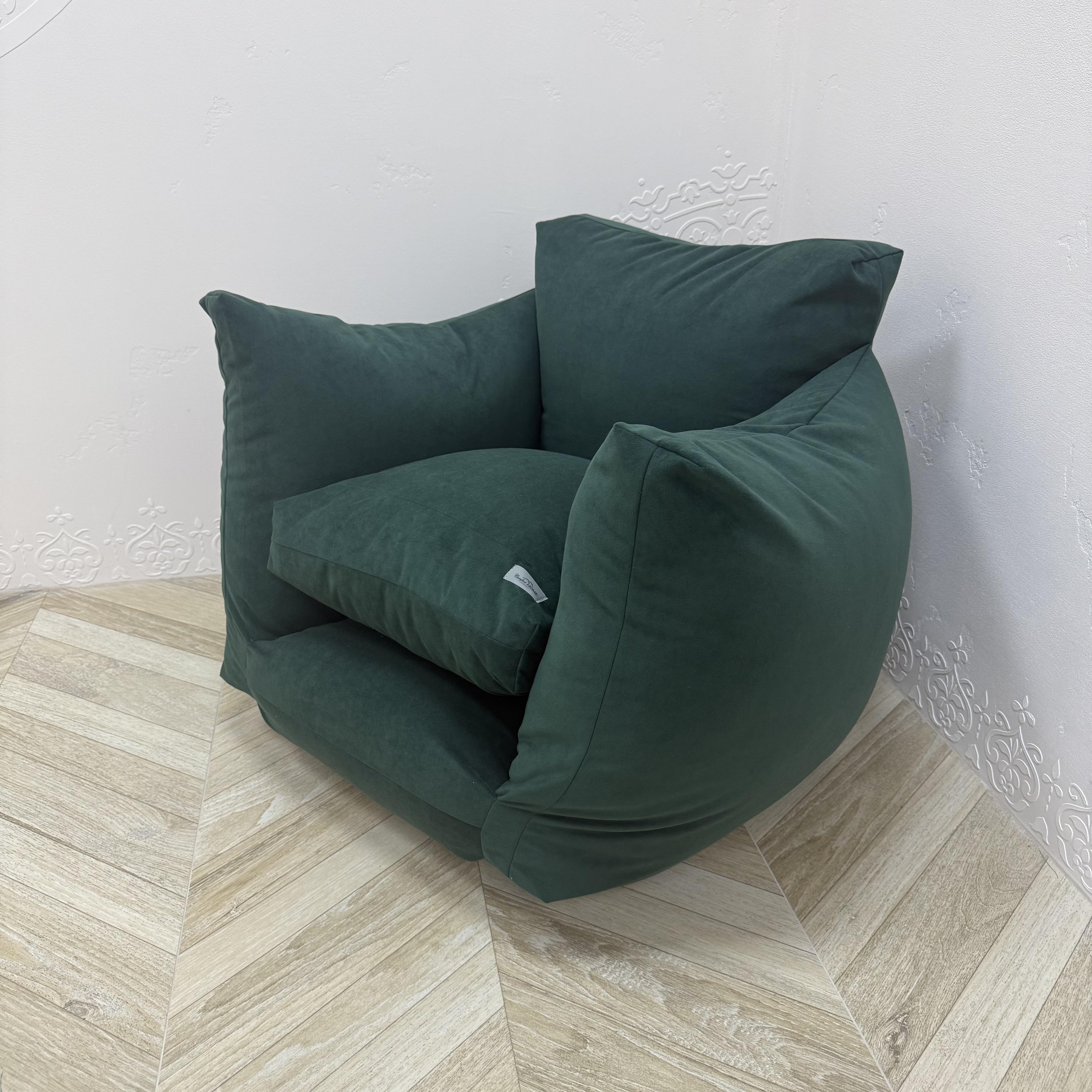 Крісло безкаркасне Comfort Home велюрове 90х60х70 см