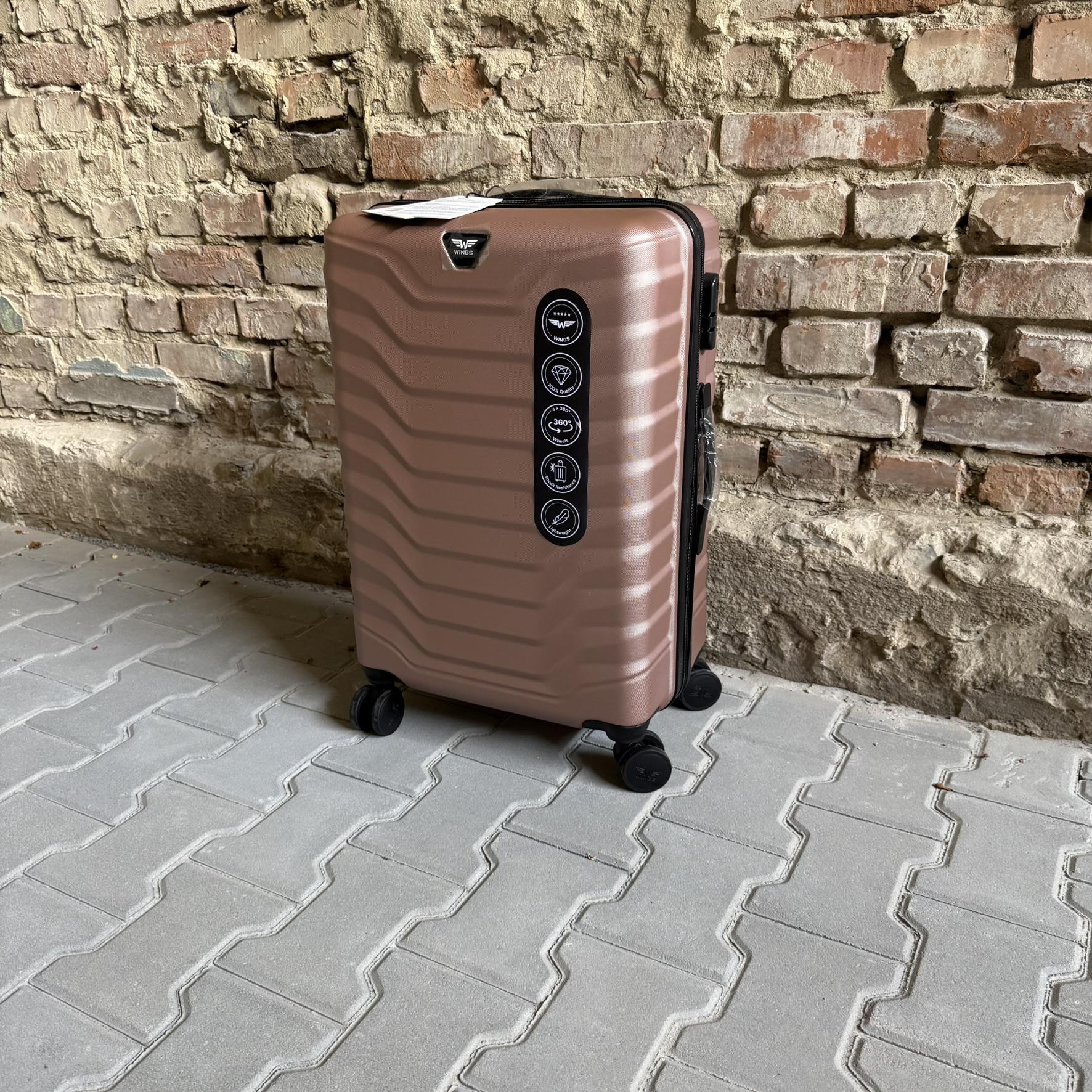 Валіза Wings PEA01 дорожня М Рожеве золото (26557322) - фото 4 Валіза Wings PEA01 дорожня М Рожеве золото (26557322) - фото 4