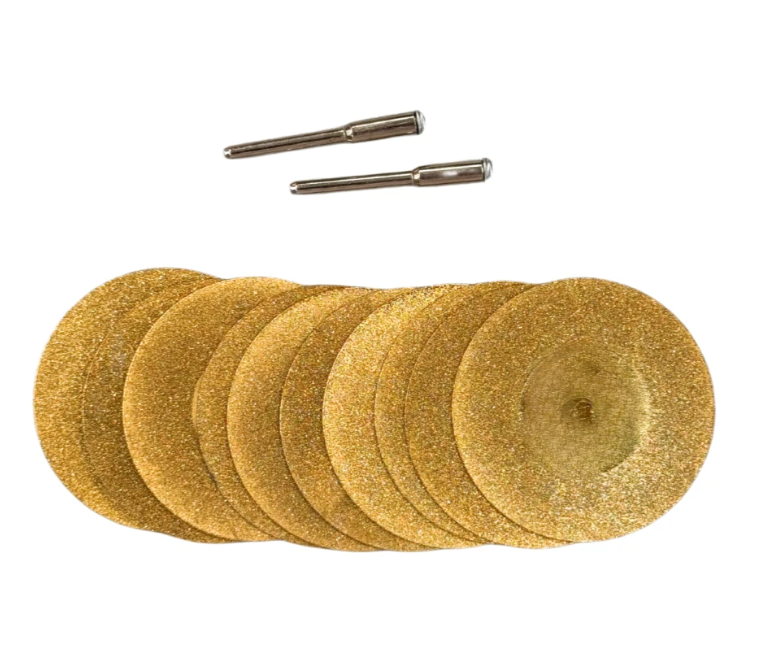 Набір дисків для гравера з титановим покриттям 10 дисків/2 тримача 25 мм Gold