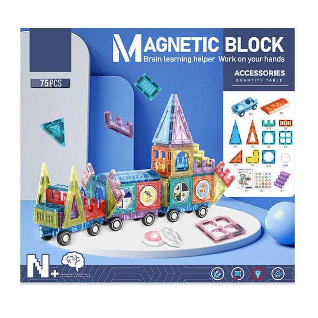 Конструктор детский Машина магнитная 75 деталей Multicolor (140694)