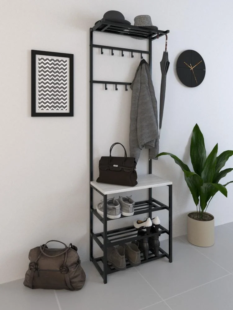 Прихожая SUNRISE 4-60 Черный/Аляска