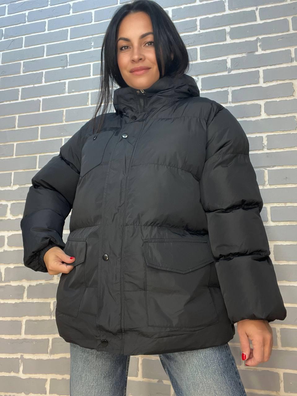 Куртка жіноча RUIXI 6093 парка пуффер з паском подовжена з капюшоном оверсайз р. 46 Чорний (949) - фото 1 Куртка жіноча RUIXI 6093 парка пуффер з паском подовжена з капюшоном оверсайз р. 46 Чорний (949) - фото 1