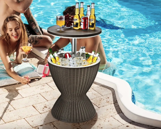 Стол-холодильник Costway Curver с регулируемой высотой 30 L Коричневый (4884) - фото 3