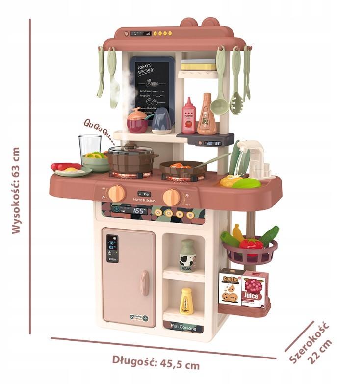 Кухня детская игрушечная для девочки с паром/водой/посудой и имитацией закипания 42 предмета Pink (29309320) - фото 2 Кухня детская игрушечная для девочки с паром/водой/посудой и имитацией закипания 42 предмета Pink (29309320) - фото 2