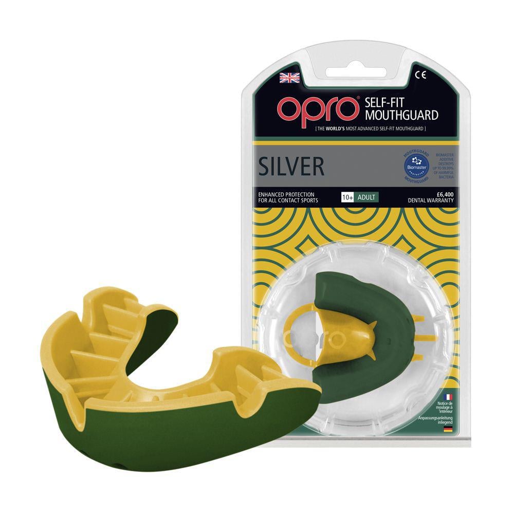 Капа Opro Silver Green/Gold (art.002189003)