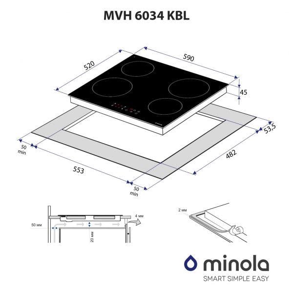 Варочная поверхность электрическая Minola MVH 6034 KBL (1365691) - фото 8