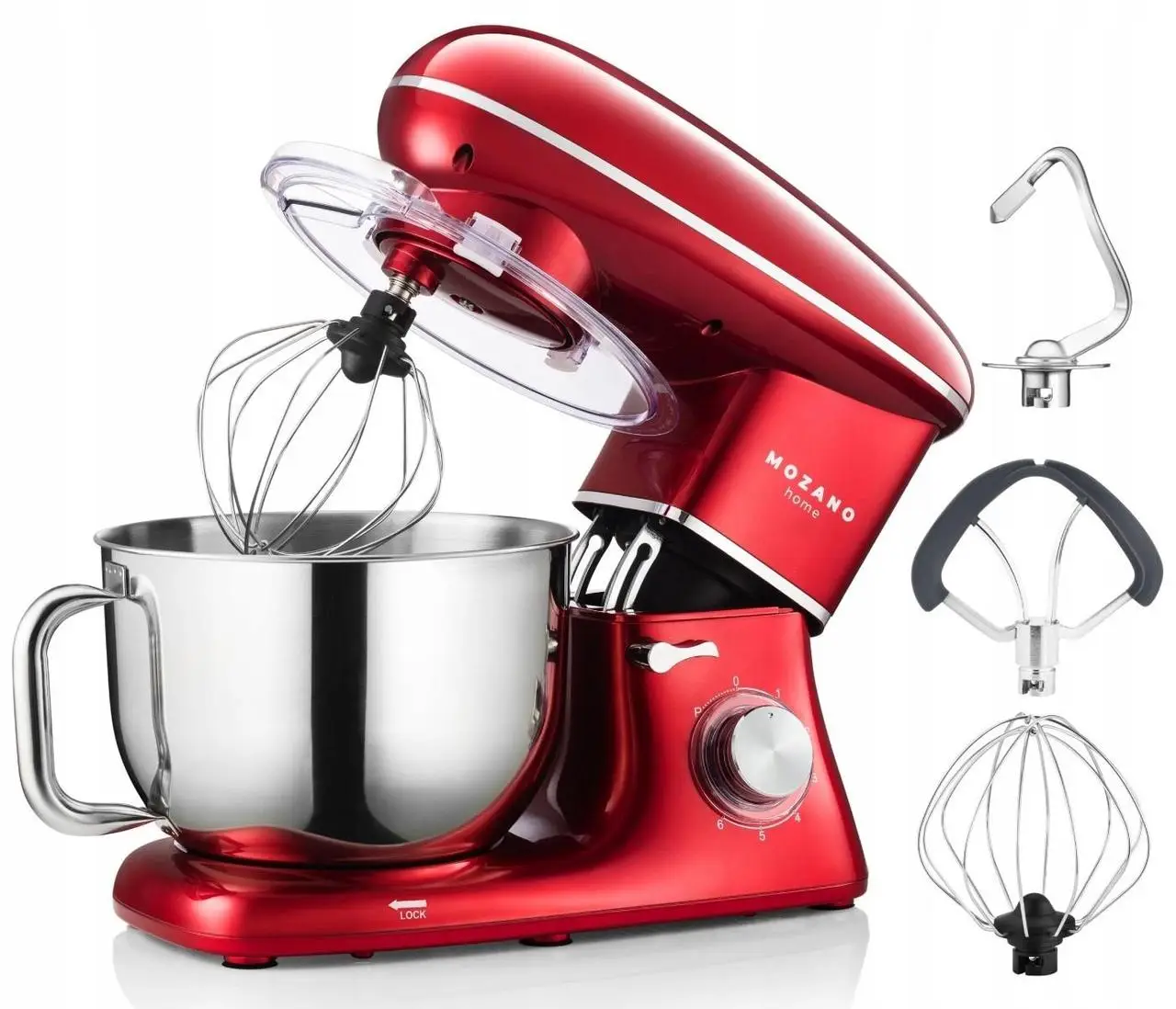 Тістомісний Mozano Kitchen Machine 2300 Red - фото 6