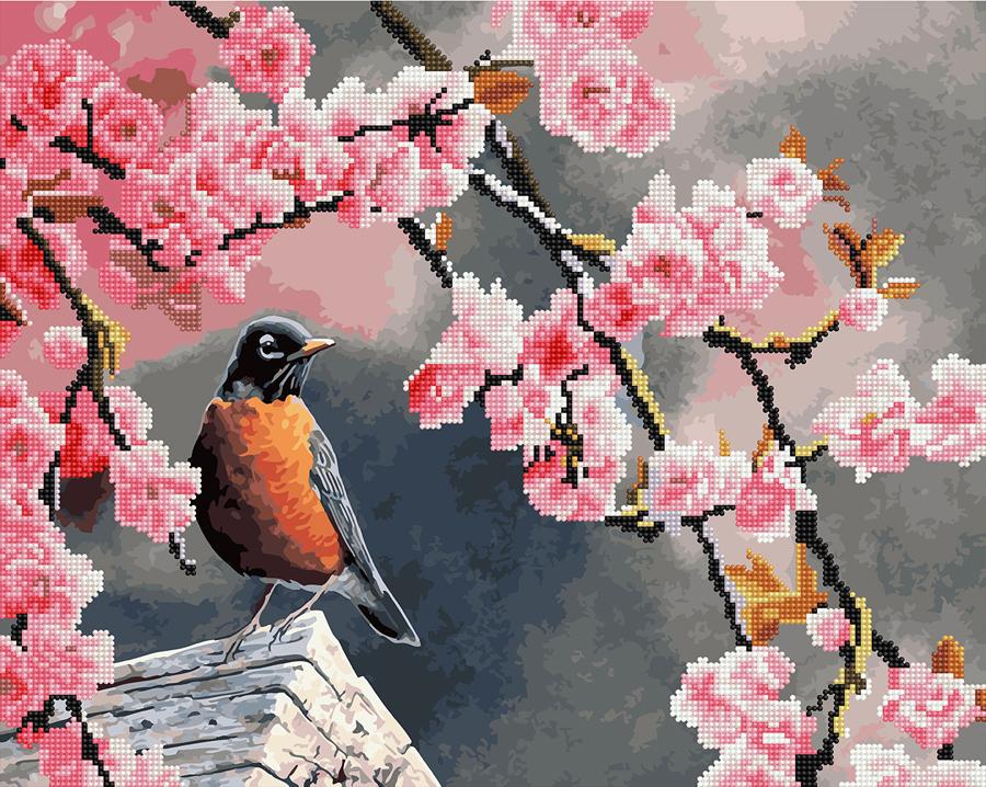 Картина за номерами Brushme Снігур та сакура 40x50 см (GZS1173) Картина за номерами Brushme Снігур та сакура 40x50 см (GZS1173)