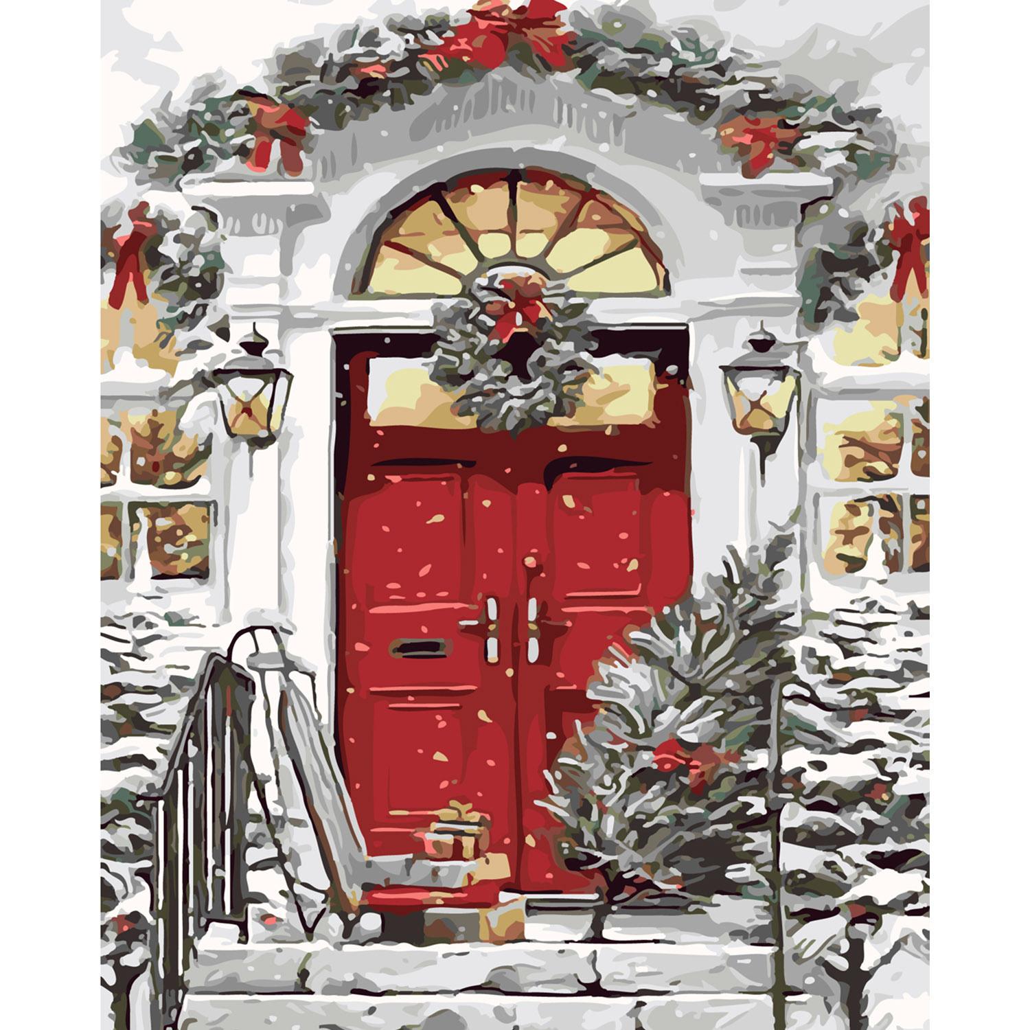 Картина по номерам Strateg На пороге Рождества 40х50 см (SY6268)