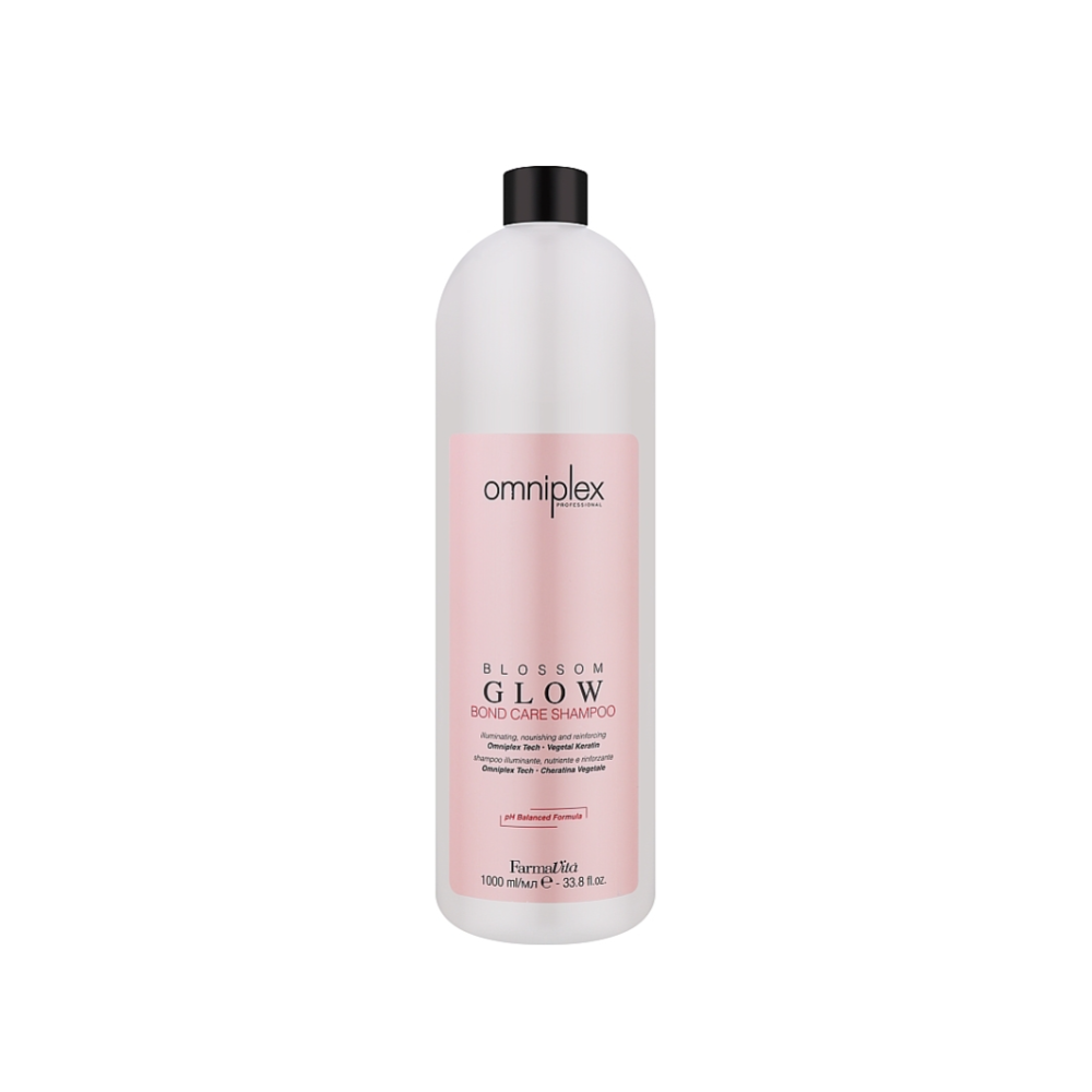 Шампунь з рослинним кератином Farmavita Omniplex Blossom Glow Bond Care Shampoo 1000 мл