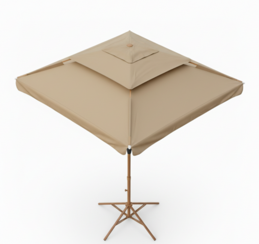 Зонтик 3x3 м с подставкой Бежевый (JW1)