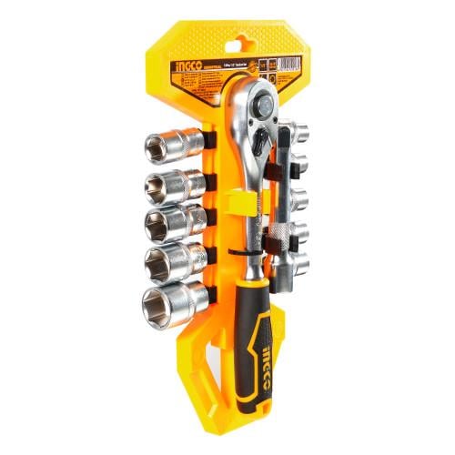 Набор головок торцевых INGCO INDUSTRIAL с трещоточкой 1/2 (26846499) - фото 2