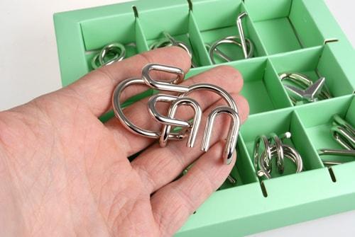 Набір металевих головоломок Metal Puzzle Green Eureka 10 шт. - фото 3 Набір металевих головоломок Metal Puzzle Green Eureka 10 шт. - фото 3