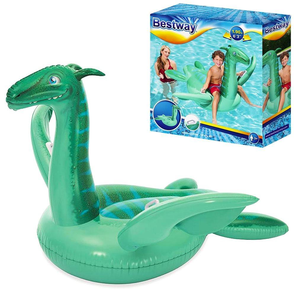 Надувной плотик Bestway Дракон для плавания и отдыха на воде 180x150 см (41128)
