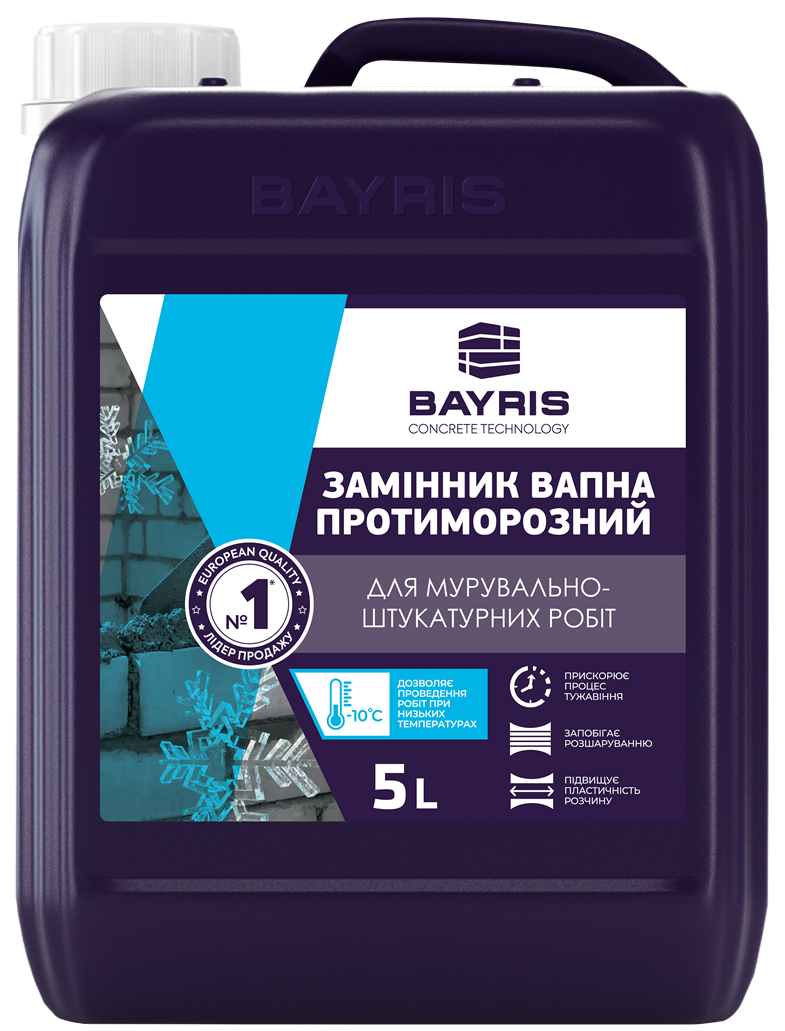 Заменитель извести противоморозный Байрис для каменно-штукатурных работ 5 л (4820193825237) - фото 1