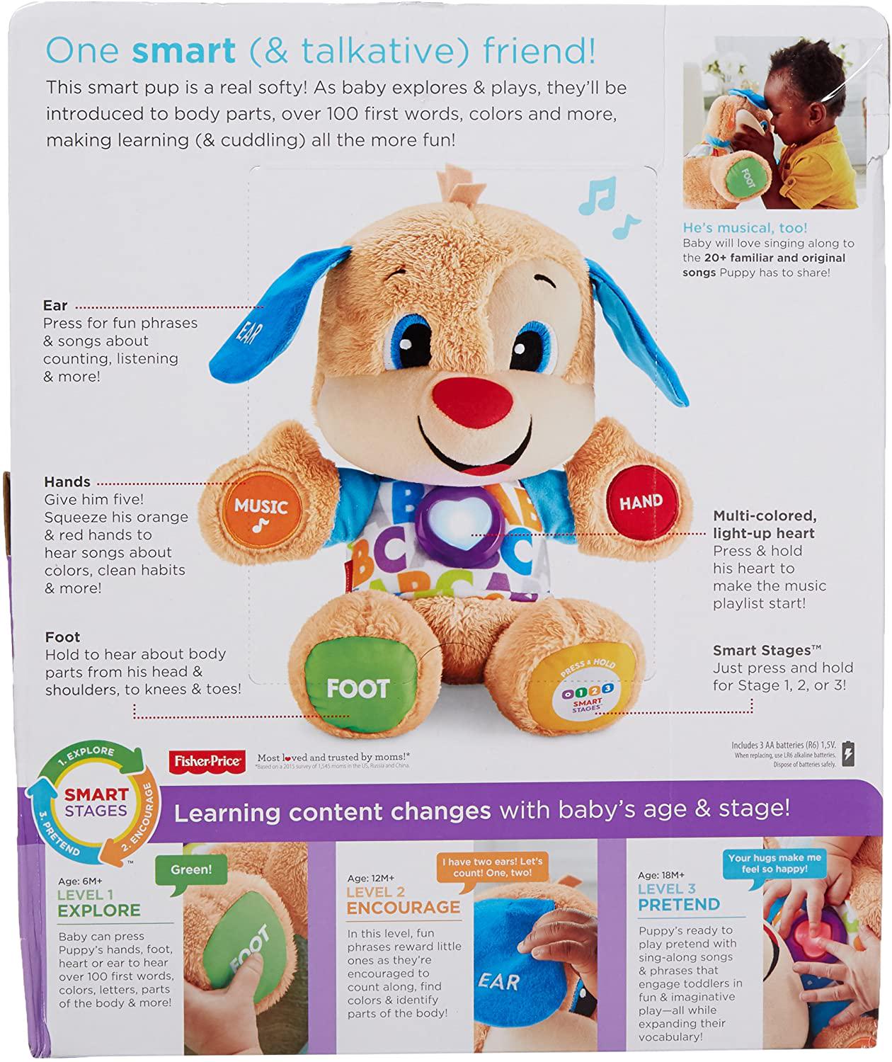 Интерактивная игрушка Fisher Price Laugh&Learn Smart Stages Puppy - фото 3