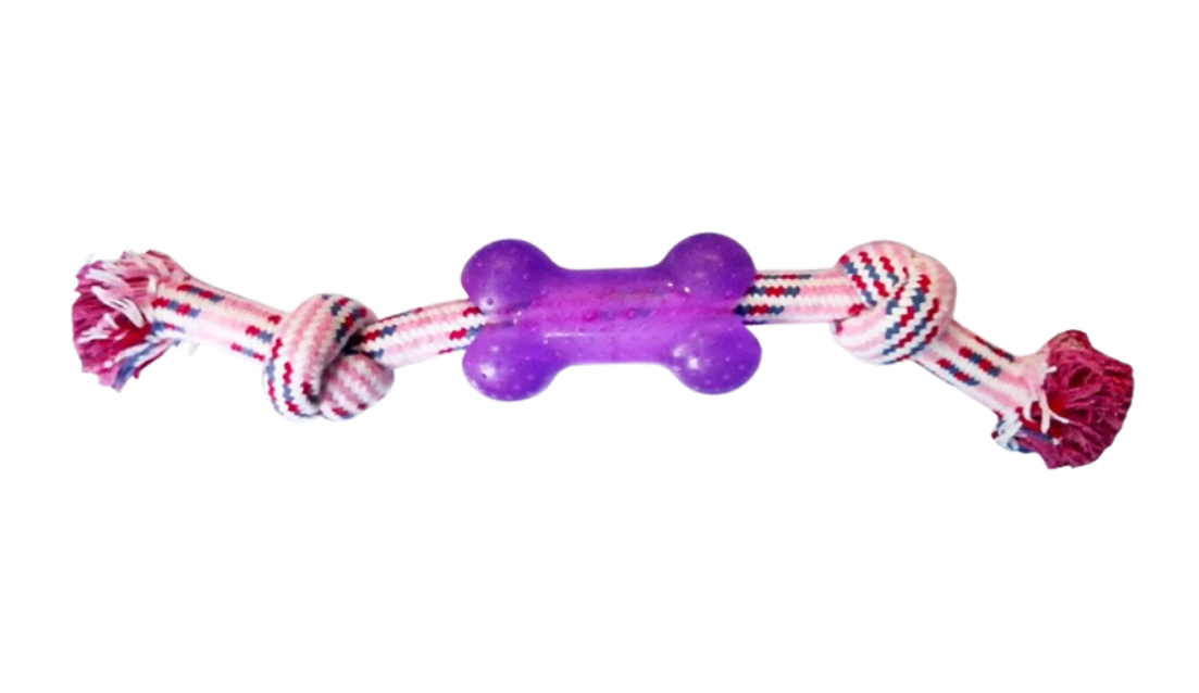 Игрушка для собак канат грейфер 2 узла с косточкой (00000001427)