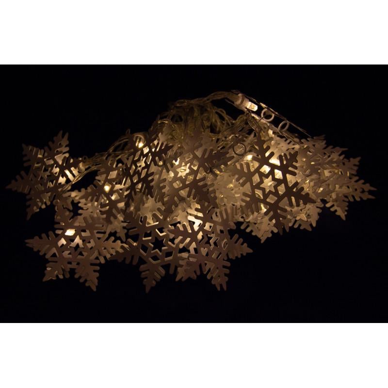 Гирлянда нить звезды 4 м 20LED 3AA батарейки теплый белый IP20 (652419)