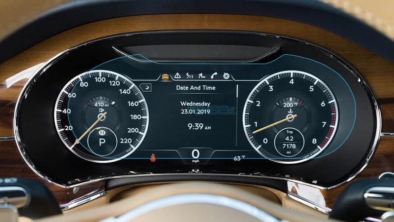 Защитное стекло Pixsel гибридное матовое на панель приборов Bentley CONTINENTAL GT 12" 2018