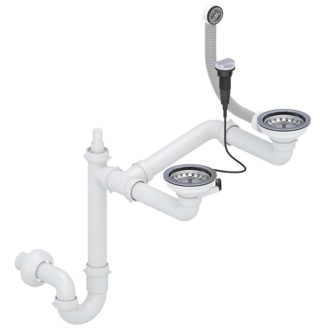 Мойка кухонная Vankor Orman OMP 04.80 + сифон автомат 785х490х190 мм Gray - фото 6