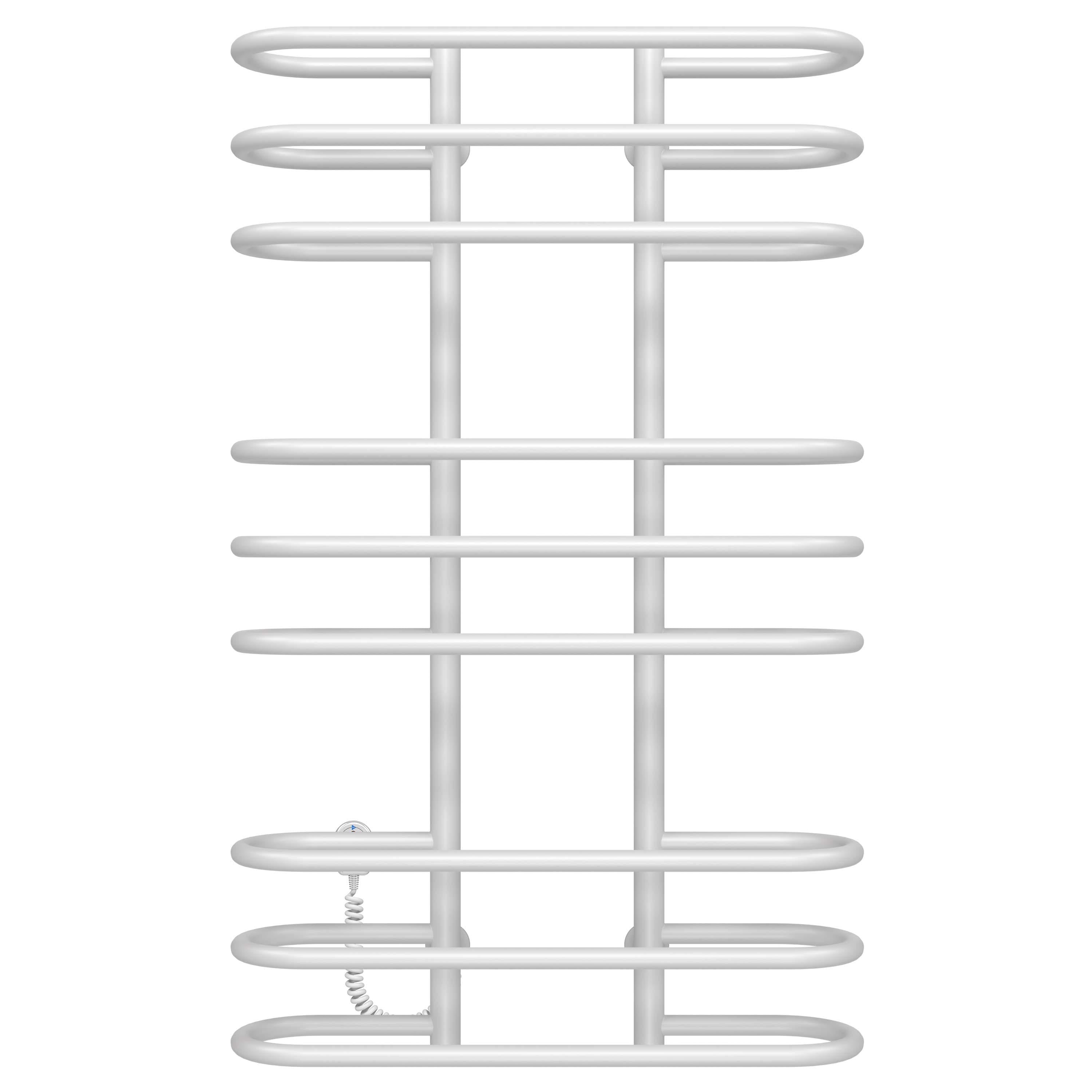 Полотенцесушитель электрический Deffi Британика П9 EF16 левое подключение нержавеющая сталь 600х1000 мм Белый (C.BR.100.60.9.EWL5)