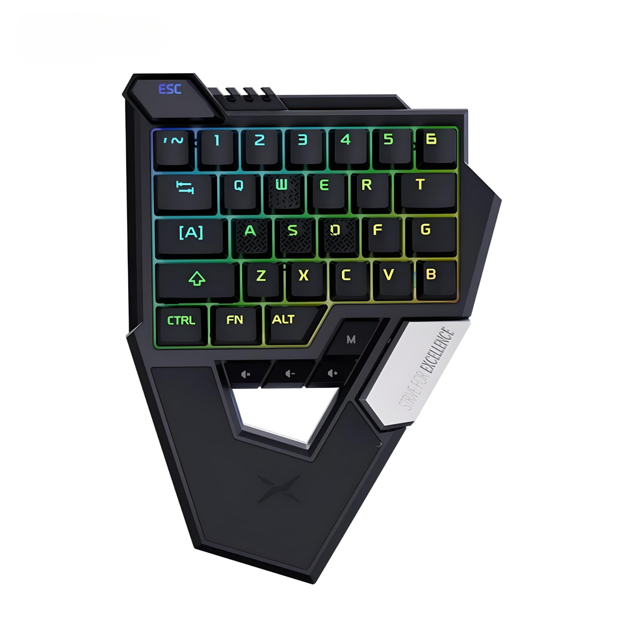 Клавиатура одноручная Delux RTS1 с регулируемой RGB-подсветкой 34 клавиши механическая (2489813625) Клавиатура одноручная Delux RTS1 с регулируемой RGB-подсветкой 34 клавиши механическая (2489813625)