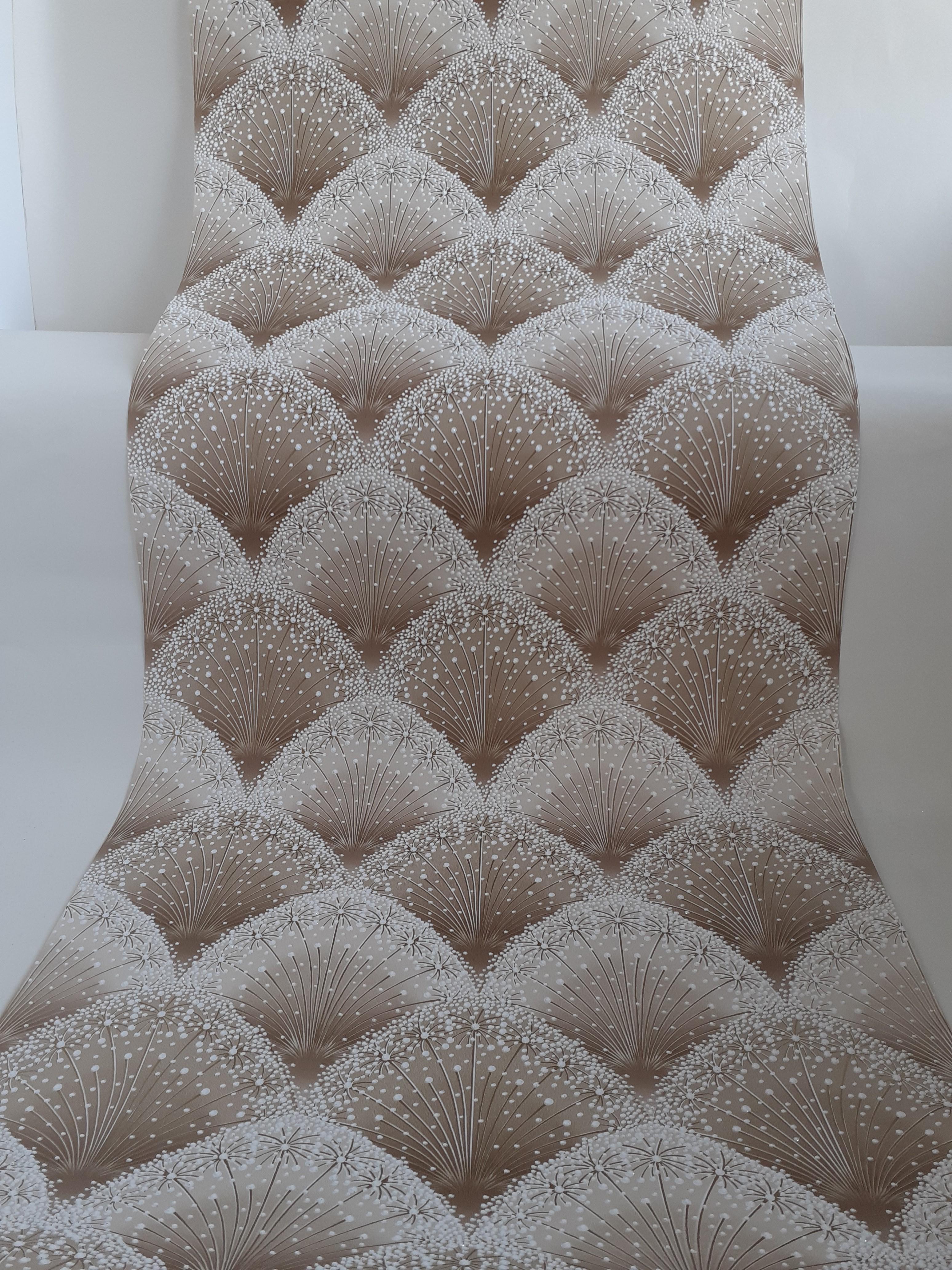 Обои бумажные акриловые V.I.P. Континент Талли Светло-бежевый (30212 G) - фото 2