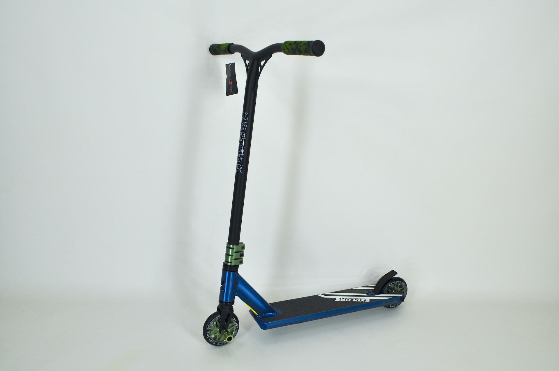 Самокат трюковий Explore Leidart Grand + пега Синій/Зелений - фото 2 Самокат трюковий Explore Leidart Grand + пега Синій/Зелений - фото 2