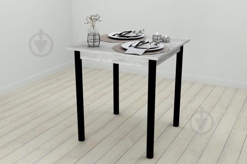 Стіл кухонний Ferrum-decor Агата 75x70x70 Чорний ДСП Урбан Лайт 16мм (AGA0014)