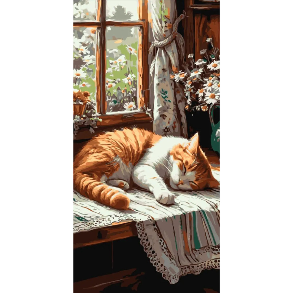 Картина по номерам ORIGAMI Рыжий котик 40х80 см (LW5163)