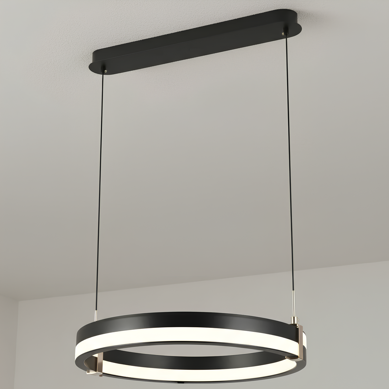 Люстра светодиодная Valeso 108W с акриловым рассеивателем 3000-6500K с пультом Черный/Золотой (G 2919/500D)