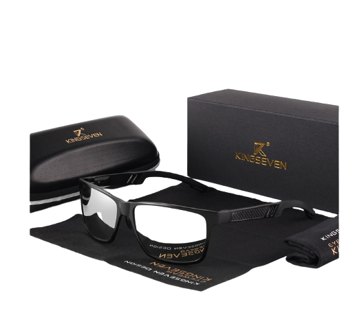 Чоловічі сонцезахисні окуляри KINGSEVEN DESIGN N7180 в класичній оправі з поляризованими лінзами Чорний/Срібний - фото 10