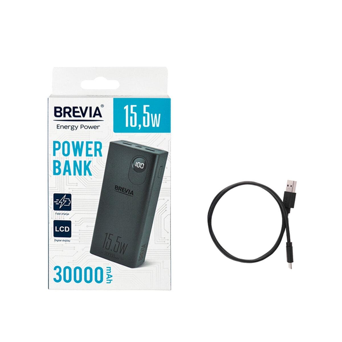 Повербанк Brevia Li-Pol LCD 30000 mAh/15,5W (45315) - фото 7